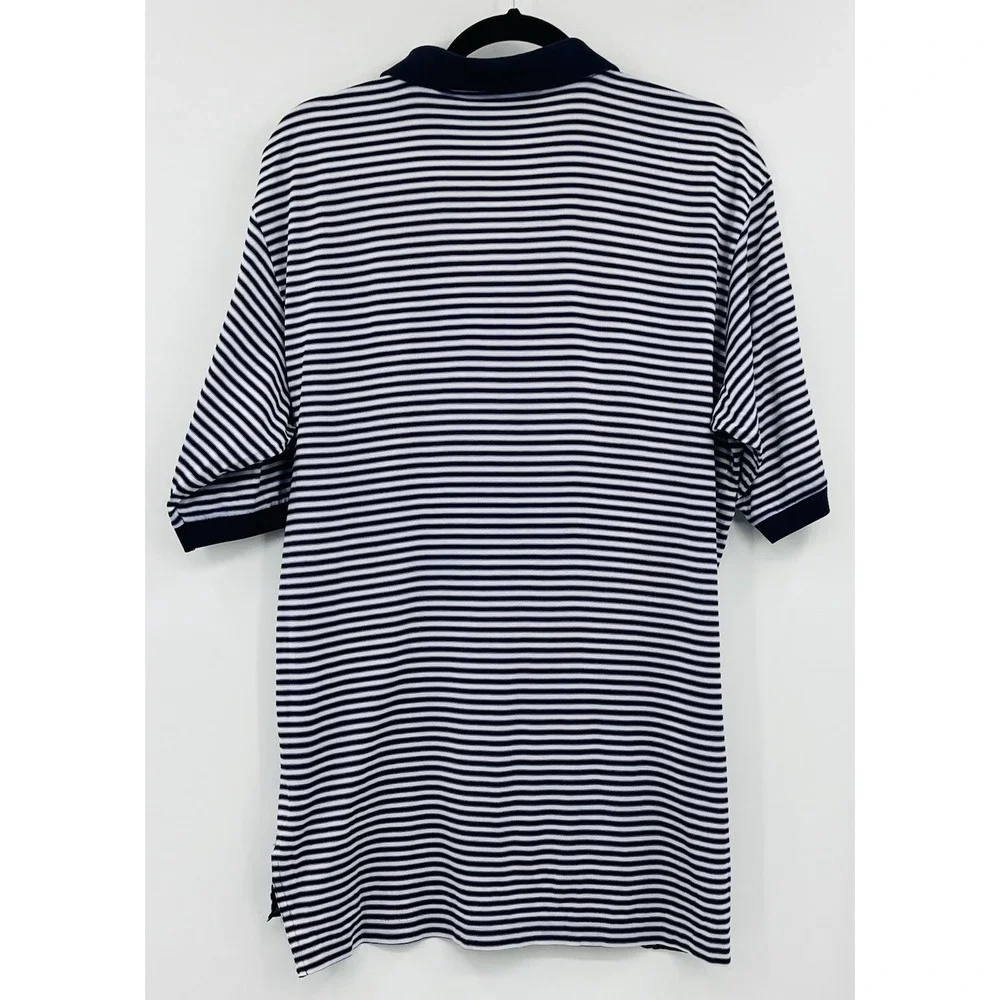Ralph Lauren Polo Golf Shirt Mens Size Large Striped Pima Cotton
